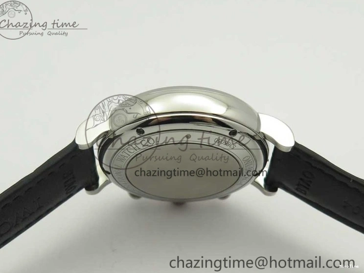 MIROTIME 0129 Snug Portofino IW391022 SS ZK 1:1 Best Edition White Dial Gold Markers On Black Leather Strap A 7130